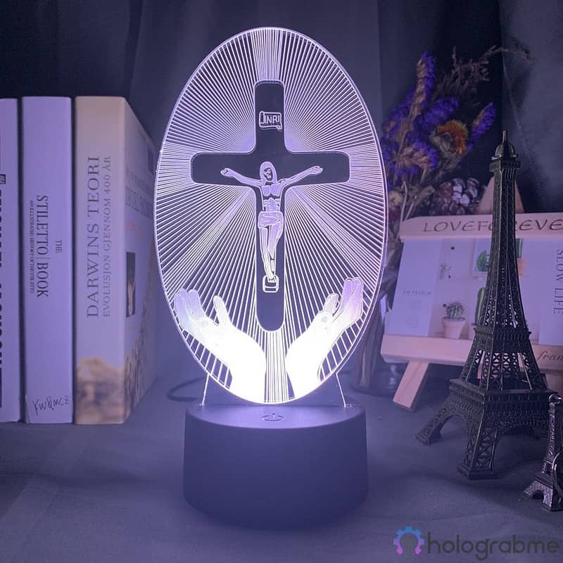 Lampe 3D La Croix de Jesus 4