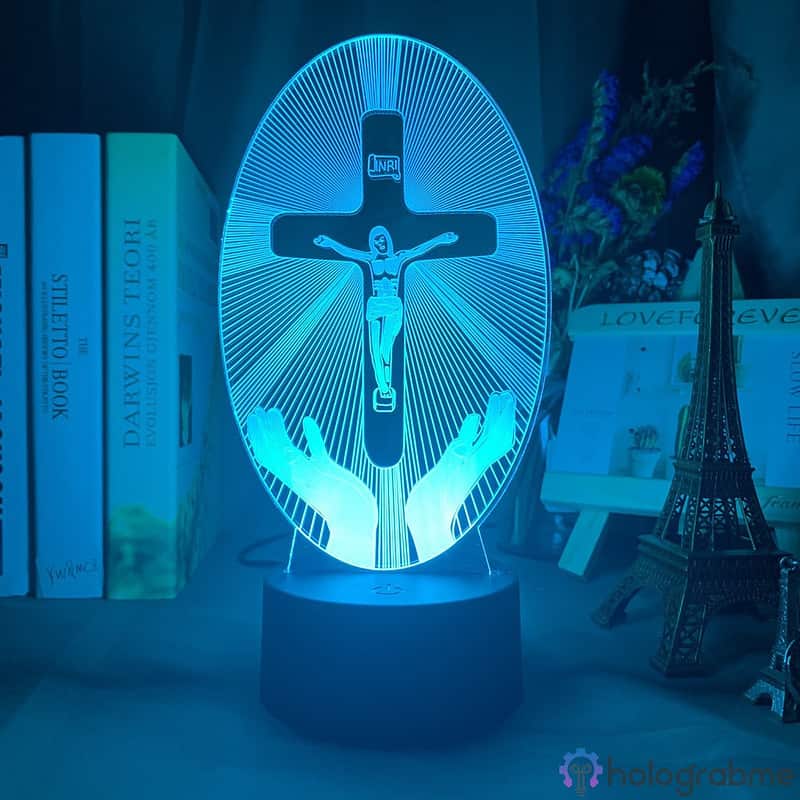 Lampe 3D La Croix de Jesus 6
