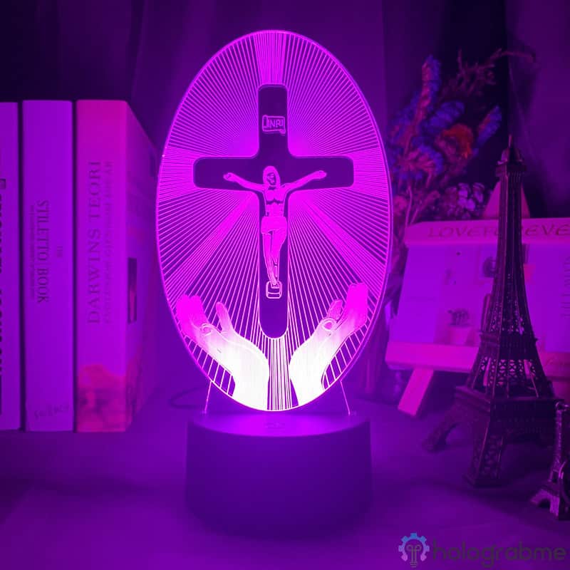 Lampe 3D La Croix de Jesus 7