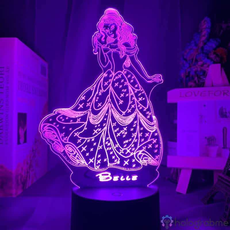 Lampe 3D La belle et la bete 1991 7
