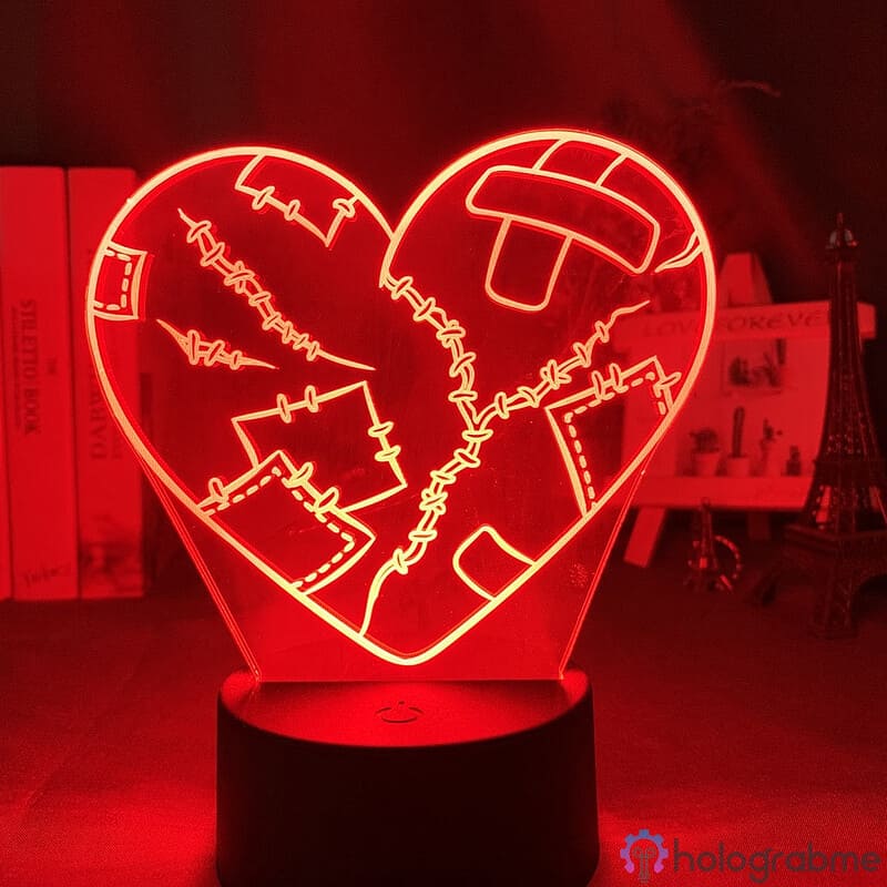 Lampe 3D Le Coeur Cousu 1