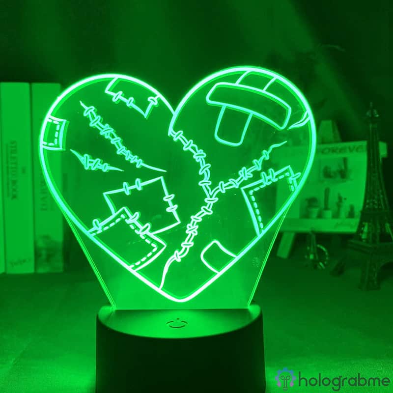 Lampe 3D Le Coeur Cousu 2
