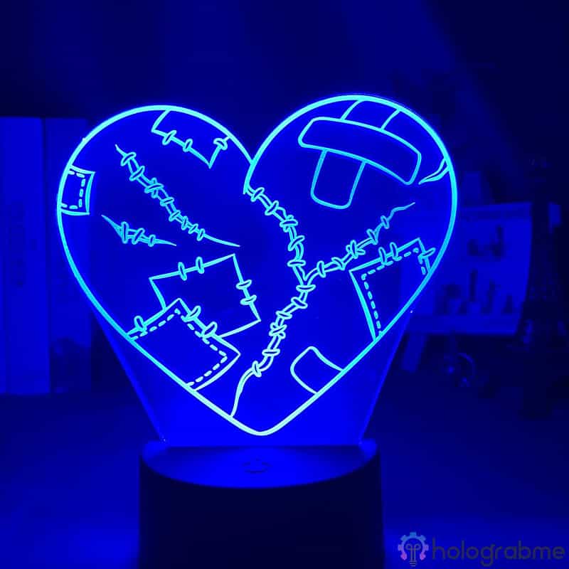 Lampe 3D Le Coeur Cousu 3