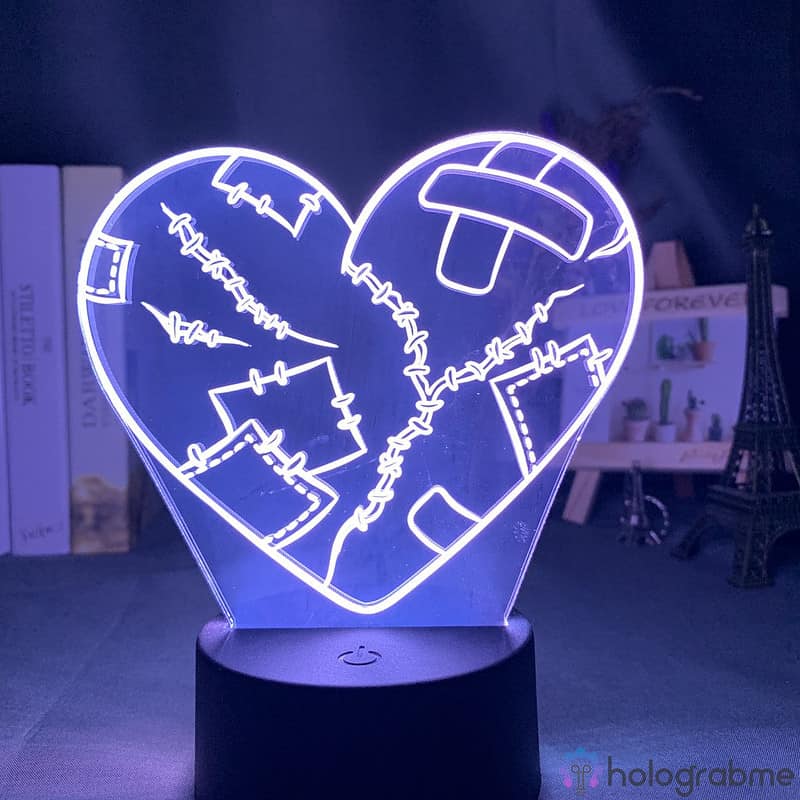 Lampe 3D Le Coeur Cousu 4