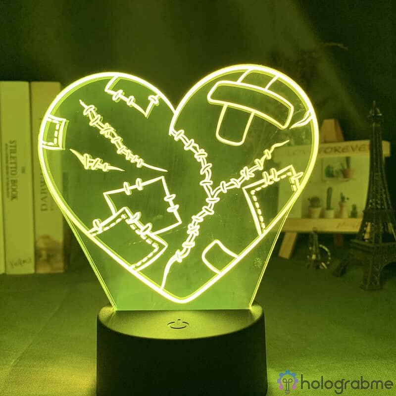 Lampe 3D Le Coeur Cousu 5