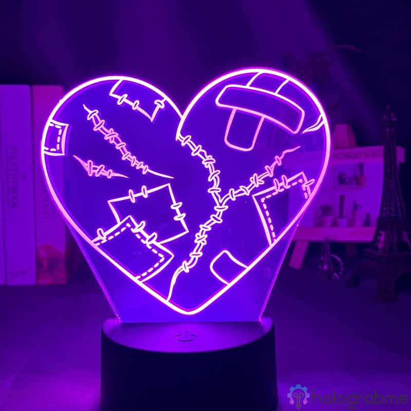 Lampe 3D Le Coeur Cousu 7