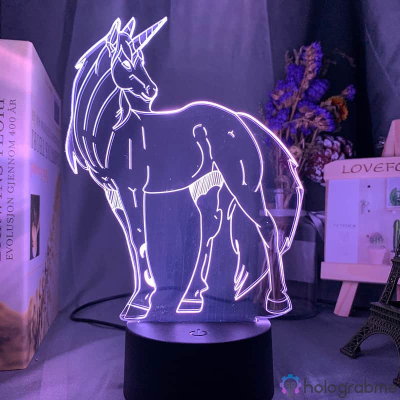 Lampe 3D Licorne 4