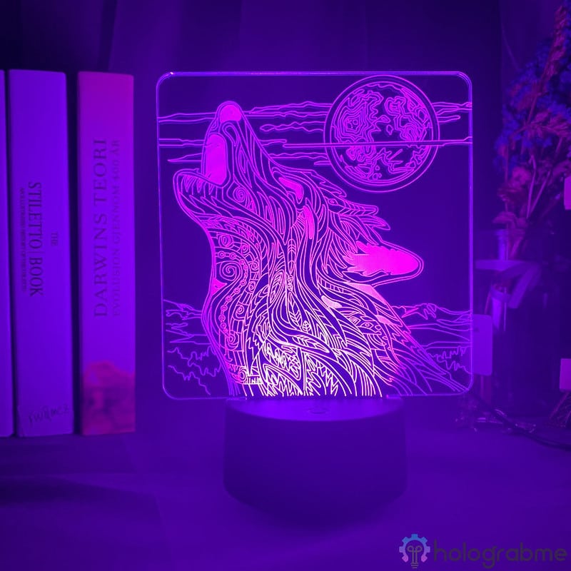 Lampe 3D Loup 6