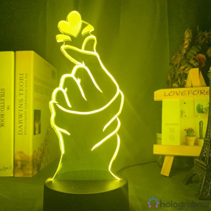 Lampe 3D Main Coeur 3