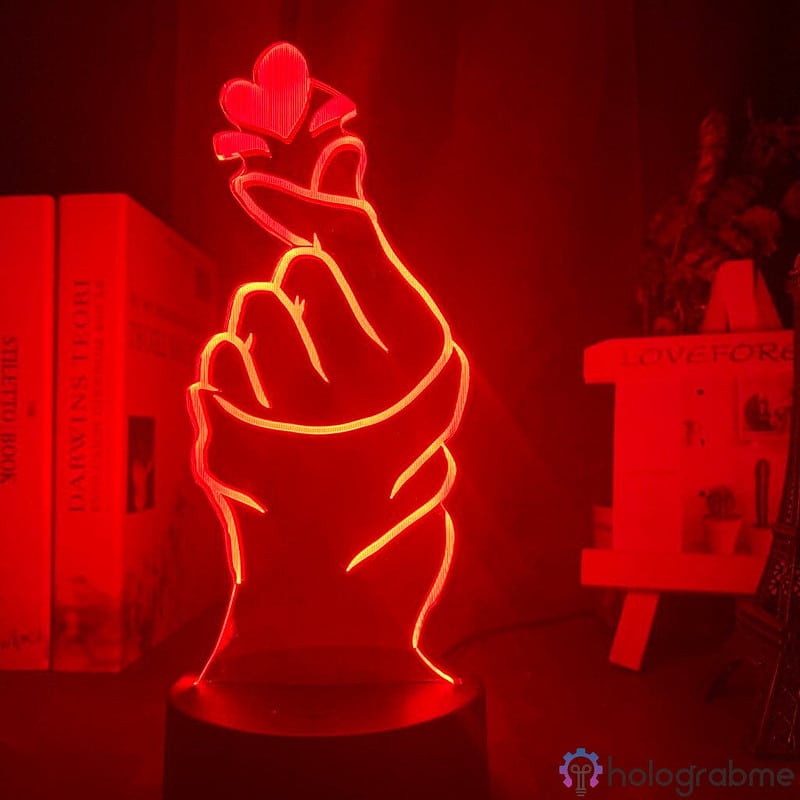 Lampe 3D Main Coeur 5