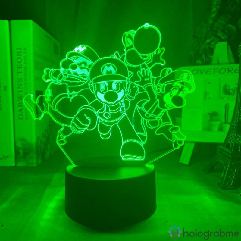 Lampe 3D Mario et ses amis 3