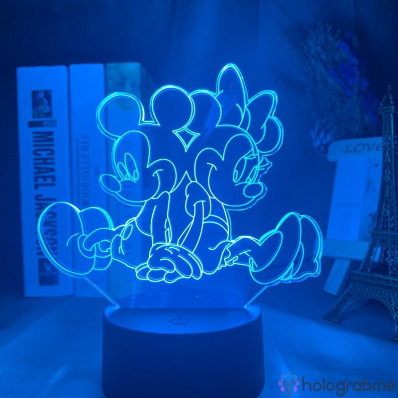Lampe 3D Mickey et Minnie 2