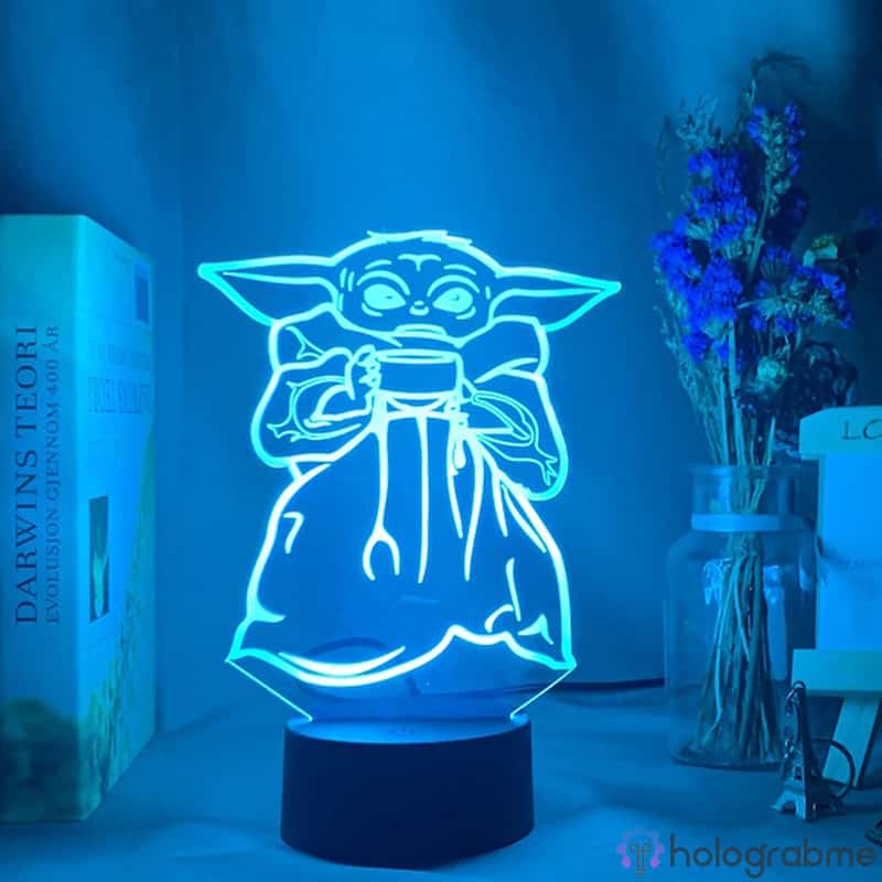 Lampe 3D Mini Yoda 4