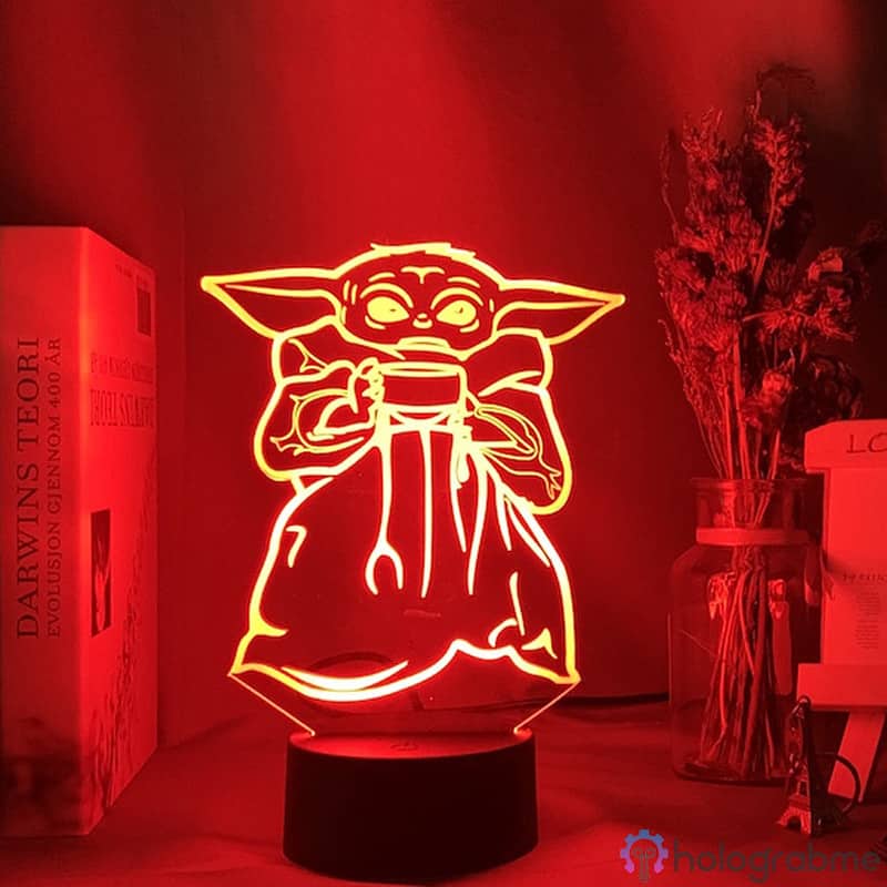 Lampe 3D Mini Yoda 5