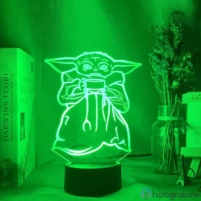 Lampe 3D Mini Yoda 7