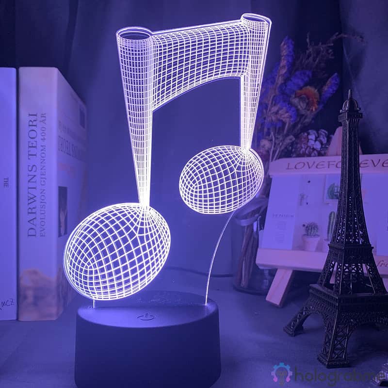 Lampe 3D Note de Musique 3