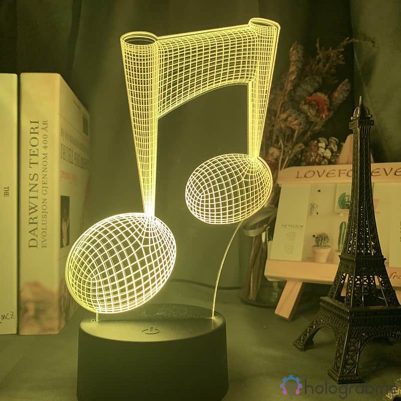 Lampe 3D Note de Musique 4