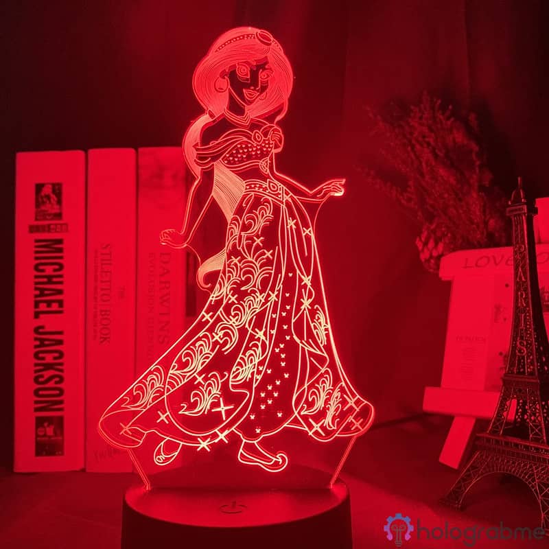 Lampe 3D Princesse Jasmine 1
