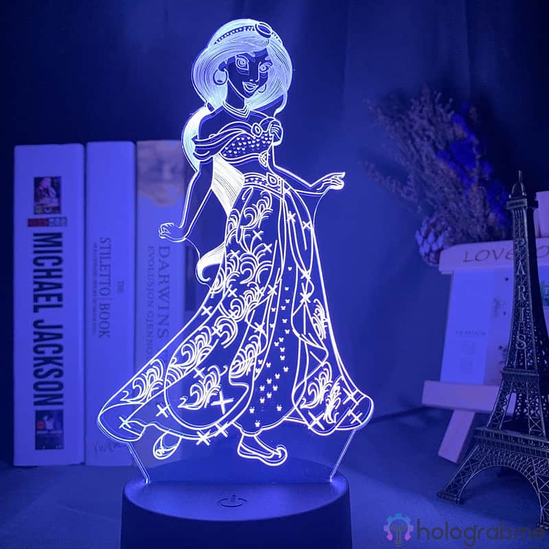 Lampe 3D Princesse Jasmine 4