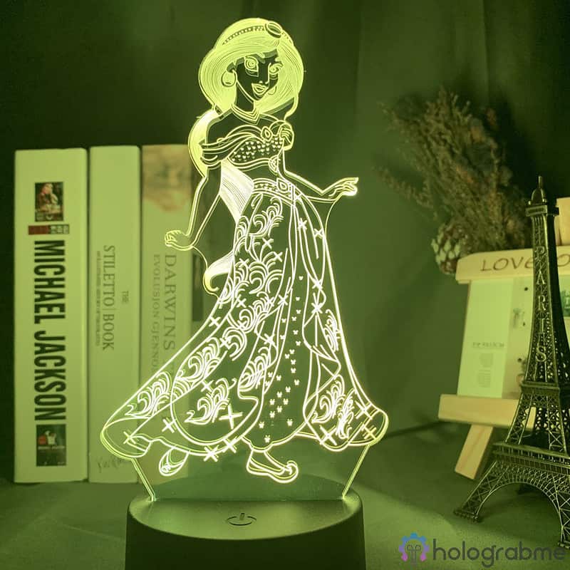Lampe 3D Princesse Jasmine 5