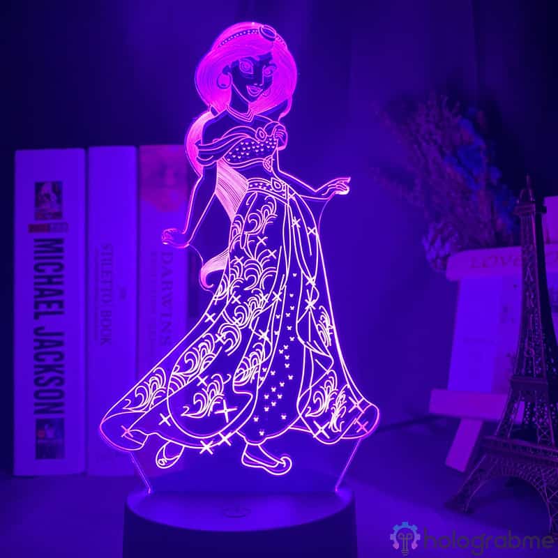 Lampe 3D Princesse Jasmine 7