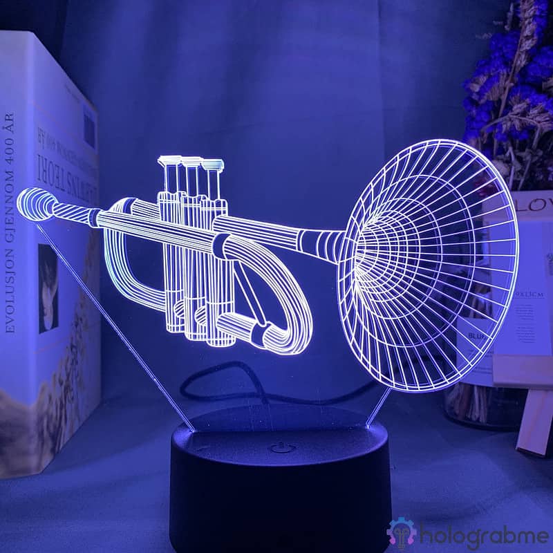 Lampe 3D Trompette 4